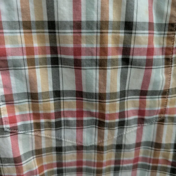 Banana Republic Beige Plaid Casual Button Down Shirt - Picture 4 of 5